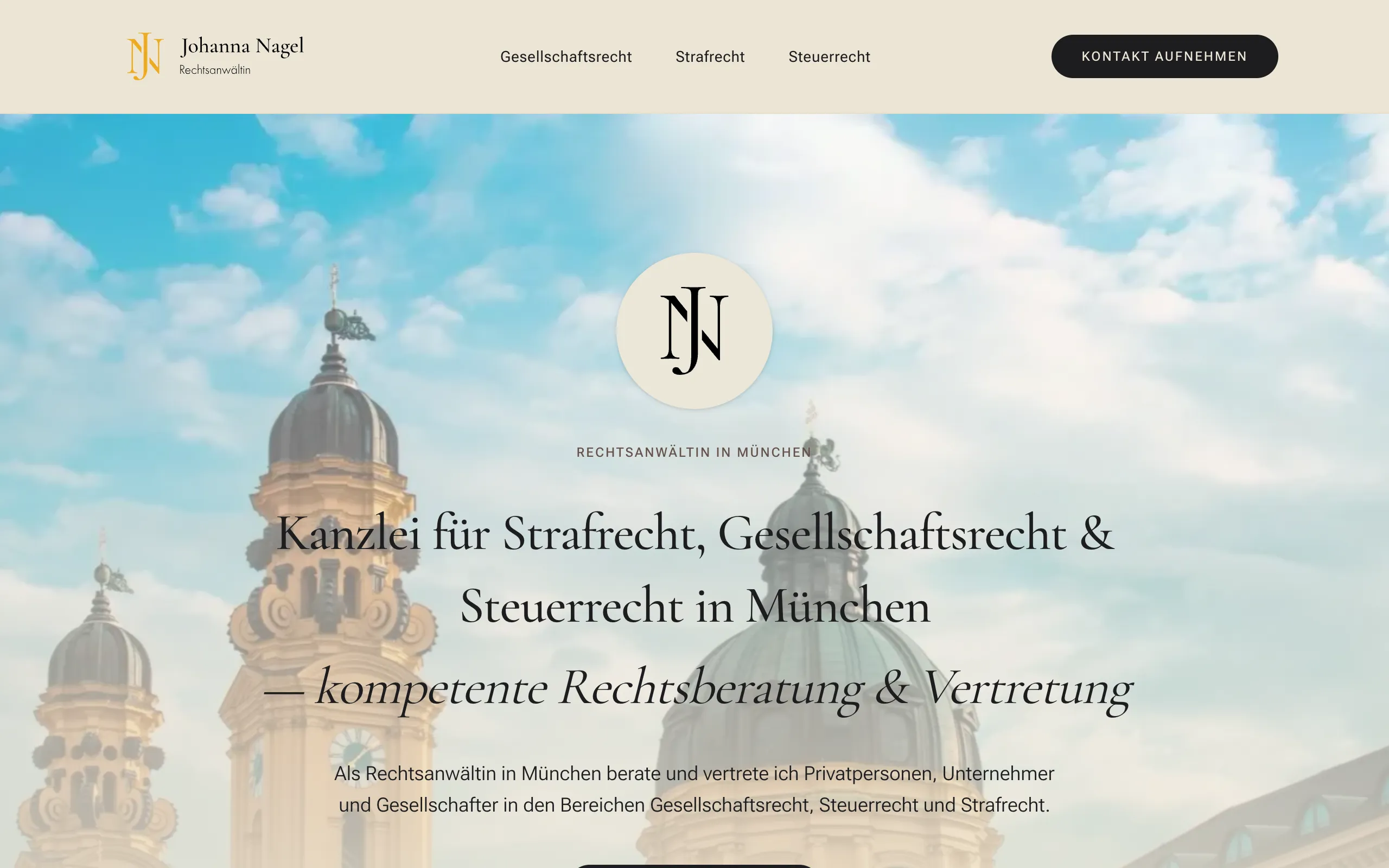 Website von Rechtsanwältin Johanna Nagel